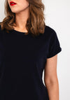 B.Young Pamila Boat Neck T-Shirt, Navy