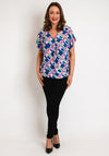 B.Young Josa V-Neck Print Blouse, True Navy Mix