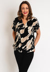 B.Young Josa V-Neck Marble Print Blouse, Birch Mix