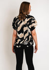 B.Young Josa V-Neck Marble Print Blouse, Birch Mix