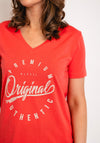 B.Young Tilli Graphic Cotton Tee, Cayenne