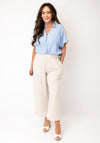 B. Young Falakka Striped Button Down Shirt, Blue and White