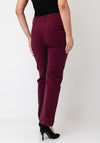 B. Young Straight Leg Tailored Trousers, Wine