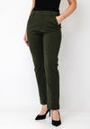 B. Young Straight Leg Tailored Trousers, Green