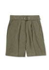 Tiffosi Peaceful Belted Shorts, Khaki Green
