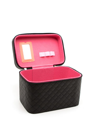 The Beauty Studio Quilted Vanity Case, Black
