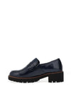 CallagHan Heeled Patent Loafers, Navy