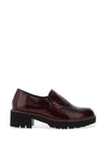 CallagHan Heeled Patent Loafers, Wine