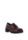 CallagHan Heeled Patent Loafers, Wine