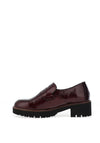 CallagHan Heeled Patent Loafers, Wine
