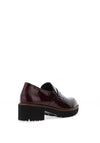 CallagHan Heeled Patent Loafers, Wine