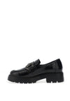 CallagHan Patent Chunky Loafers, Black