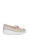 CallagHan Amal Leather Woven Loafers, Sand & Pink