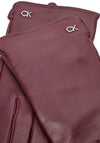 Calvin Klein Leather Touch-Screen Gloves, Burgundy