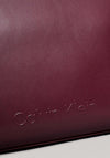 Calvin Klein Logo Embossed Tote Bag, Burgundy