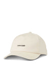 Calvin Klein Metal Letter Canvas Cap, Stone