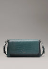 Calvin Klein Crocodile Print Shoulder Bag, Palm Green