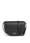 Calvin Klein CK Logo Saddle Crossbody Bag, Black