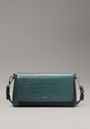 Calvin Klein Crocodile Print Shoulder Bag, Palm Green