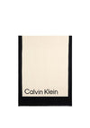 Calvin Klein Linen Blend Logo Scarf, Ecru