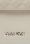 Calvin Klein Quilted Mini Camera Crossbody Bag, Ecru