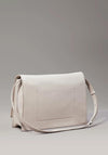 Calvin Klein Smooth Flap Over Small Shoulder Bag, Sand