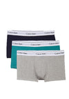 Calvin Klein 3 Pack Icon Cotton Stretch Relaxed Fit Trunks, Grey Multi