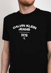 Calvin Klein Jeans Varsity Curve T-Shirt, Black