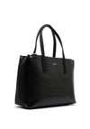 Calvin Klein Faux Croc Medium Tote Bag, Black