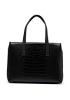 Calvin Klein Faux Croc Medium Tote Bag, Black