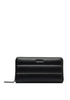 Calvin Klein Quilted Stripe Large Wallet, Black