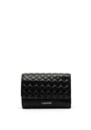 Calvin Klein Quilt Print Mini Trifold Wallet, Black