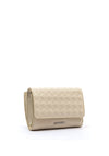 Calvin Klein Quilt Print Mini Trifold Wallet, Ecru
