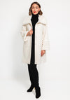 Camelot Faux Fur Trim Coat, Off White