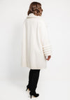 Camelot Faux Fur Trim Coat, Off White