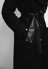 Camelot Sequin Longline Coat, Black