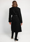 Camelot Sequin Longline Coat, Black