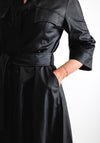 Camelot Faux Leather Shirt Dress, Black