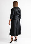 Camelot Faux Leather Shirt Dress, Black