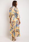 Camelot Floral Satin Touch Maxi Dress, Yellow