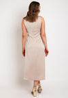 Camelot Double Breasted Satin Touch Midi Dress, Beige