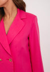 Camelot Lapel Collar Short Blazer, Pink