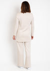 Camelot Metallic Shimmer Half Zip Sweater, Beige