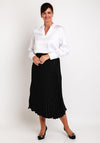 Camolet V-Neck Satin Blouse, White