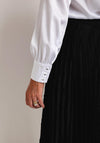 Camolet V-Neck Satin Blouse, White