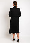 Camelot Draped Satin Wrap Blouse, Black
