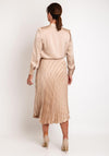 Camelot Draped Satin Wrap Blouse, Champagne