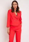 Camelot Lapel Collar Short Blazer, Coral