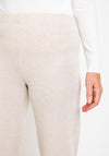 Camelot Metallic Shimmer Comfort Wide Leg Trouser, Beige