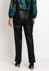Camelot Faux Leather Straight Leg Trouser, Black